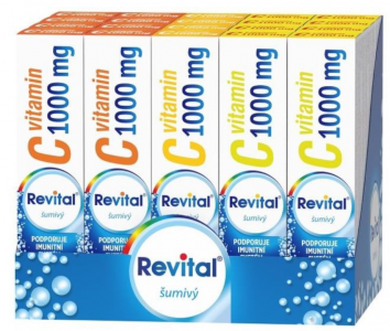 Revital Vitamin C 1000 mg BOX, 20x20 šumivých tablet ve 3 příchutích